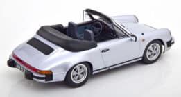 kk scale - 1:18 porsche 911 3.2 cabrio 1988 250 000th 911 silver grey w/removable softtop