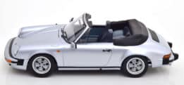 kk scale - 1:18 porsche 911 3.2 cabrio 1988 250 000th 911 silver grey w/removable softtop