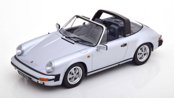 kk scale - 1:18 porsche 911 3.2 targa 1988 250 000th 911 silver grey w/removable targa roof