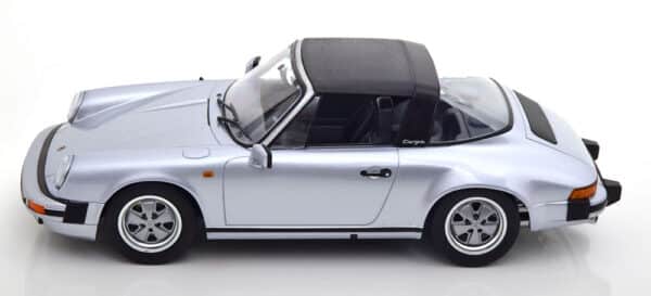 kk scale - 1:18 porsche 911 3.2 targa 1988 250 000th 911 silver grey w/removable targa roof