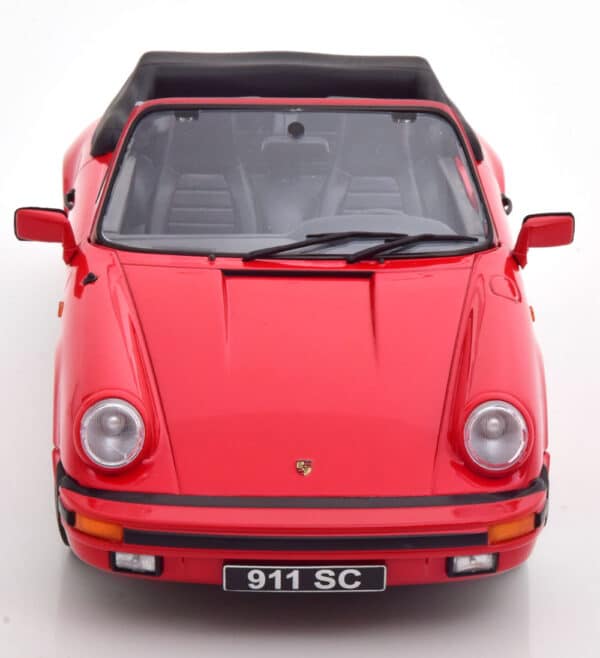 kk scale - 1:18 porsche 911 sc cabrio 1983 red w/extra softtop