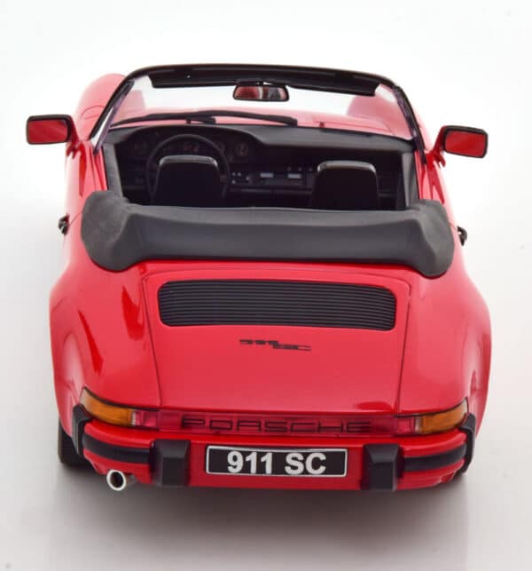 kk scale - 1:18 porsche 911 sc cabrio 1983 red w/extra softtop