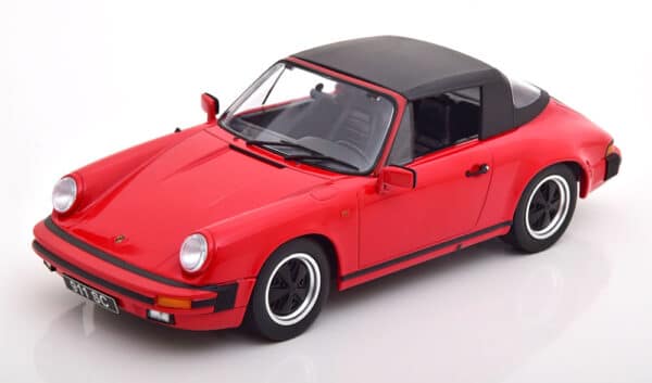 kk scale - 1:18 porsche 911 sc cabrio 1983 red w/extra softtop