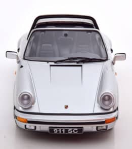 kk scale - 1:18 porsche 911 sc targa 1983 silver w/extra hardtop