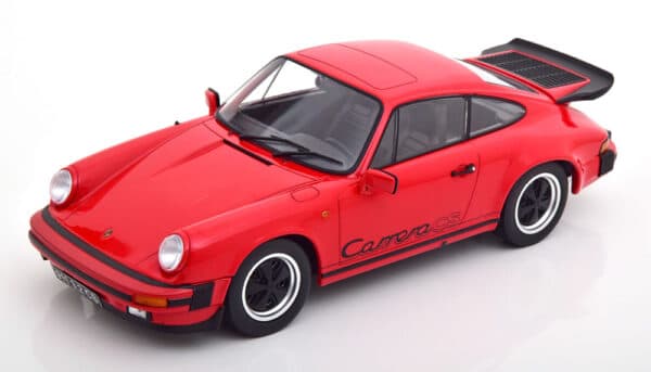 kk scale - 1:18 porsche 911 carrera 3.2 red/black clubsport 1989