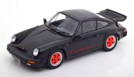 kk scale - 1:18 porsche 911 carrera 3.2 black/red clubsport 1989