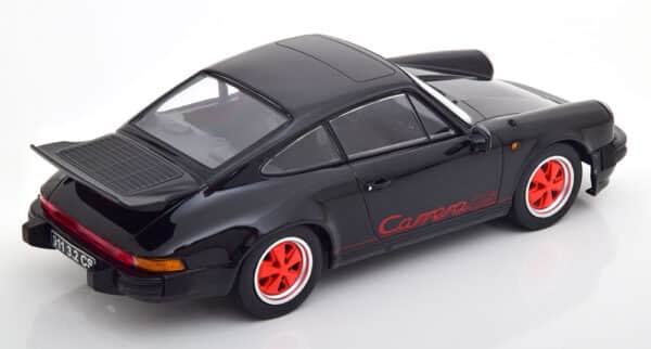 kk scale - 1:18 porsche 911 carrera 3.2 black/red clubsport 1989
