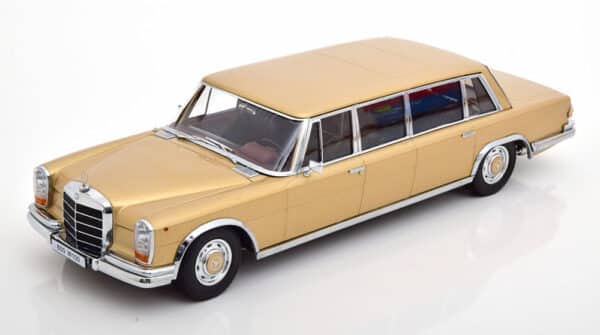 kk scale - 1:18 mercedes 600 lwb w100 pullman 1964 gold metallic