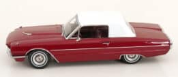 KK Scale - 1:18 Ford Thunderbird Landau Coupe 1966 Red Metallic and White Roof - Diecast Model
