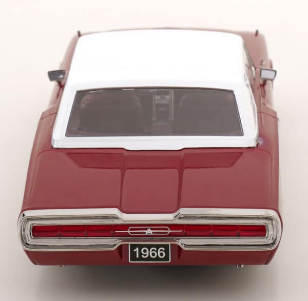 KK Scale - 1:18 Ford Thunderbird Landau Coupe 1966 Red Metallic and White Roof - Diecast Model
