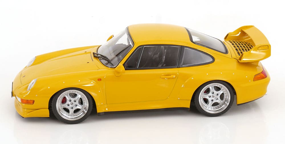 KK Scale 1:18 Porsche 911 (993) GT2 with Speedline Rims 1996 Yellow (KKDC181422S) Diecast Model 3 KK Scale 1:18 Porsche 911 (993) GT2 with Speedline Rims 1996 Yellow (KKDC181422S) Diecast Model - Image 3