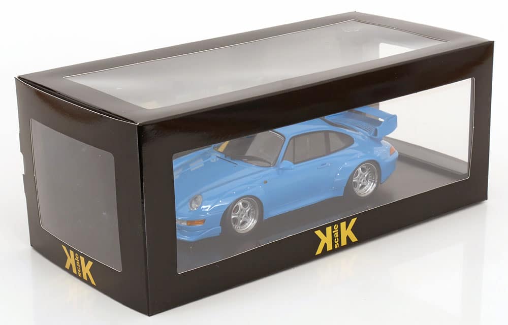 KK Scale 1:18 Porsche 911 (993) GT2 with Speedline Rims 1996 Light Blue (KKDC181423S) Diecast Model 6 KK Scale 1:18 Porsche 911 (993) GT2 with Speedline Rims 1996 Light Blue (KKDC181423S) Diecast Model - Image 6