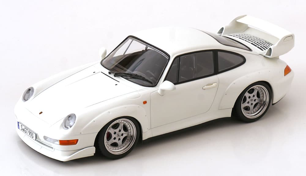 KK Scale – 1:18 Porsche 911 (993) GT2 with Speedline Rims 1996 White – Diecast Model