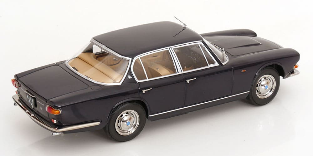KK Scale 1:18 Maserati Quattroporte I 1965 Dark Blue (KKDC181513) Diecast Model 2 KK Scale 1:18 Maserati Quattroporte I 1965 Dark Blue (KKDC181513) Diecast Model - Image 2