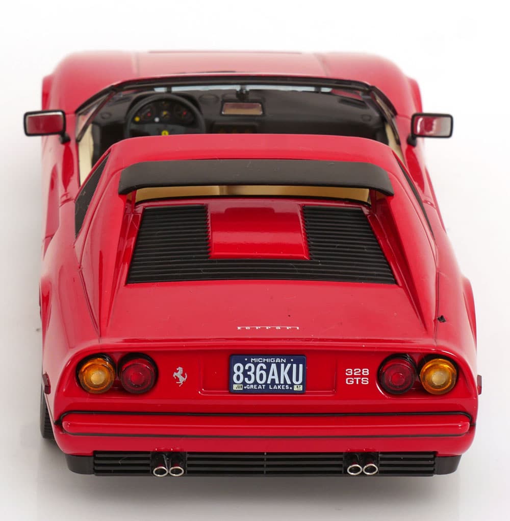 KK Scale 1:18 Ferrari 328 GTS Beverly Hills Cop II 1985 Red (KKDC181701) Diecast Model 5 KK Scale 1:18 Ferrari 328 GTS Beverly Hills Cop II 1985 Red (KKDC181701) Diecast Model - Image 5
