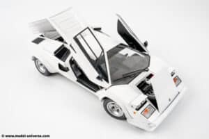 Kyosho 1:18 Lamborghini Countach LP400S 1980 White Diecast Model Now Available