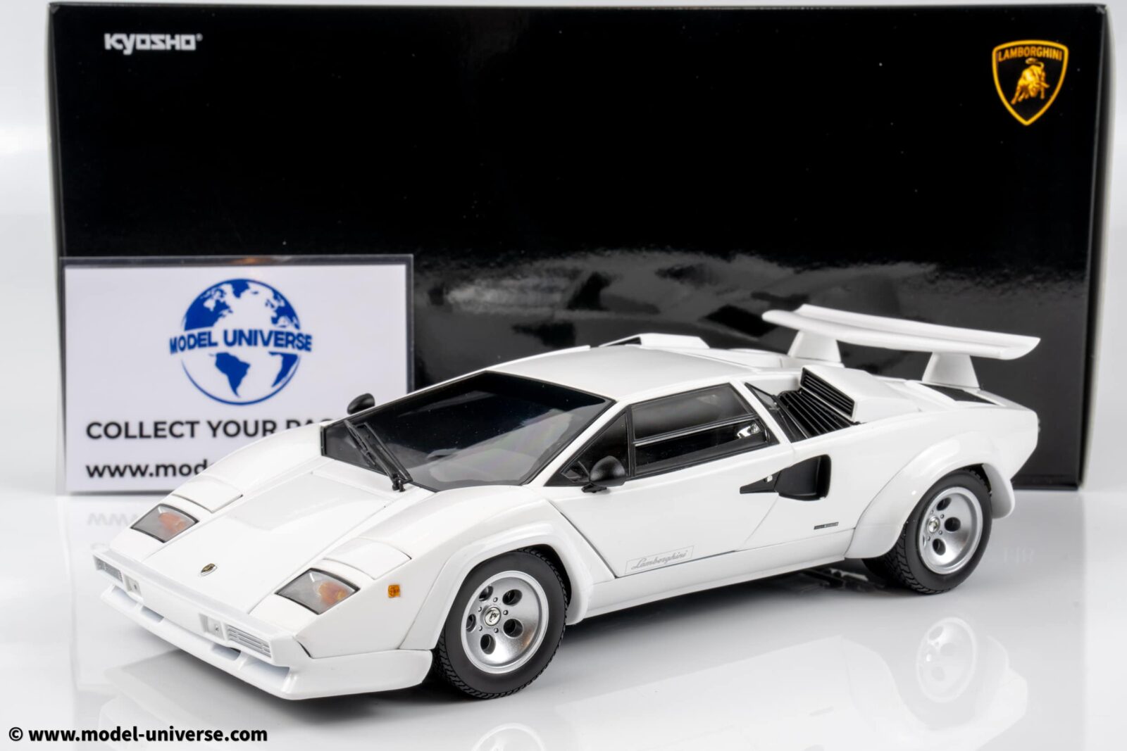 Kyosho 1:18 Lamborghini Countach LP400S 1980 White Diecast Model Now Available 1 Kyosho - 1:18 Lamborghini Countach LP400 S White 1980 - Diecast Model