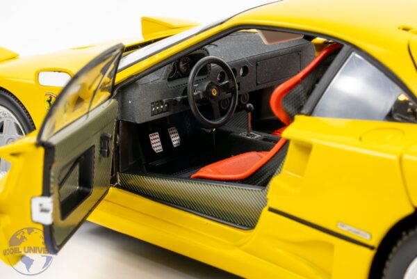 Kyosho - 1:18 Ferrari F40 Yellow 1987 - Diecast Model 18 Kyosho - 1:18 Ferrari F40 Yellow 1987 - Diecast Model