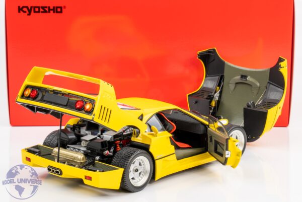 Kyosho - 1:18 Ferrari F40 Yellow 1987 - Diecast Model 14 Kyosho - 1:18 Ferrari F40 Yellow 1987 - Diecast Model