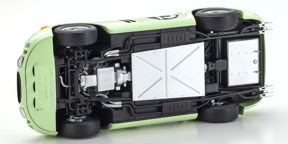 Kyosho 1:18 Ferrari 250 GTO (RHD) #15 Winner 1962 Goodwood Tourist Trophy Light Green (KS08438C) Diecast Model 5 Kyosho 1:18 Ferrari 250 GTO (RHD) #15 Winner 1962 Goodwood Tourist Trophy Light Green (KS08438C) Diecast Model - Image 5