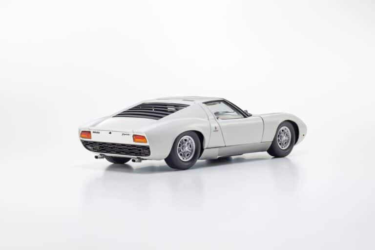 Kyosho 1:18 Lamborghini Miura P 400 Année De Construction 1968 Blanc Argent 08314w