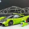 LCD - 1:18 Pagani Huayra R Green - Limited Edition Diecast Model 44 LCD - 1:18 Pagani Huayra R Green - Limited Edition Diecast Model