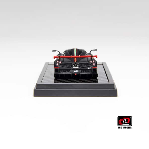 LCD - 1:64 Pagani Imola Coupe Matt Black Carbon with Italian Flag - Diecast Model