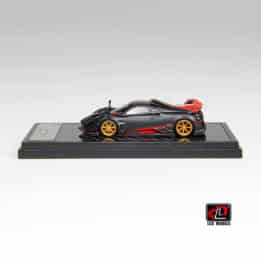 LCD - 1:64 Pagani Imola Coupe Matt Black Carbon with Italian Flag - Diecast Model