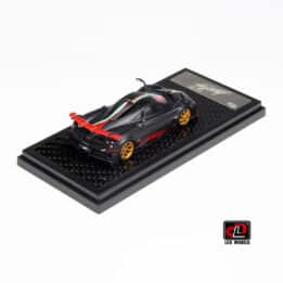 LCD - 1:64 Pagani Imola Coupe Matt Black Carbon with Italian Flag - Diecast Model