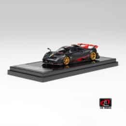 LCD - 1:64 Pagani Imola Coupe Matt Black Carbon with Italian Flag - Diecast Model
