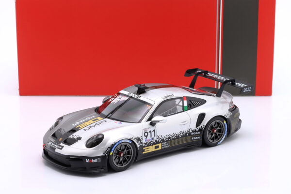 Ixo 1:18 Porsche 911 (992) GT3 Cup No.911 Jorge Lorenzo Supercup Imola 2022 (LEGT18-23CUP007) Diecast Model