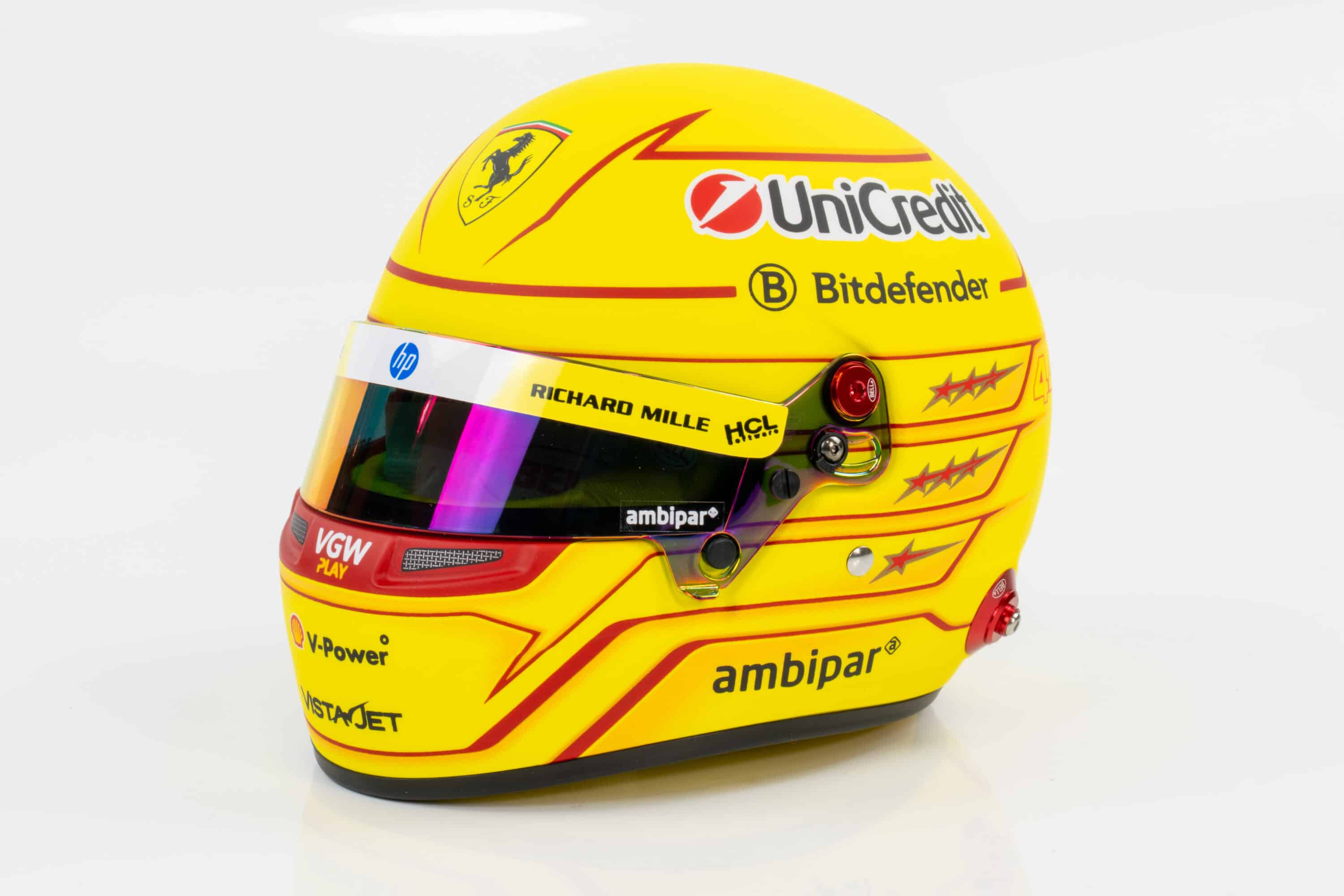 ルイス・ハミルトン 2025年 フェラーリ ヘルメット BY BELL 1/2 Bell 1:2 Scale Lewis Hamilton Ferrari F1 2025 Helmet Replica (LH2025)