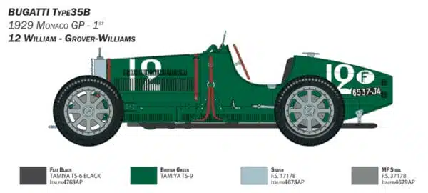 Italeri 4710 Bugatti Type 35B 1:12 Model Kit