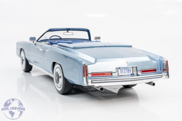 MCG 1:18 Cadillac Eldorado Convertible 1976 Light Blue Metallic (MCG18472) Diecast Model 17 MCG - 1:18 Cadillac Eldorado Convertible 1976 Light Blue Metallic - Diecast Model