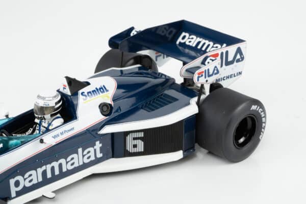 MCG 1:18 Brabham BT52 No.6 Parmalat Riccardo Patrese Winner 1983 South African GP (MCG18619) Diecast Model 16 MCG 1:18 Brabham BT52 No.6 Parmalat Riccardo Patrese Winner 1983 South African GP (MCG18619) Diecast Model