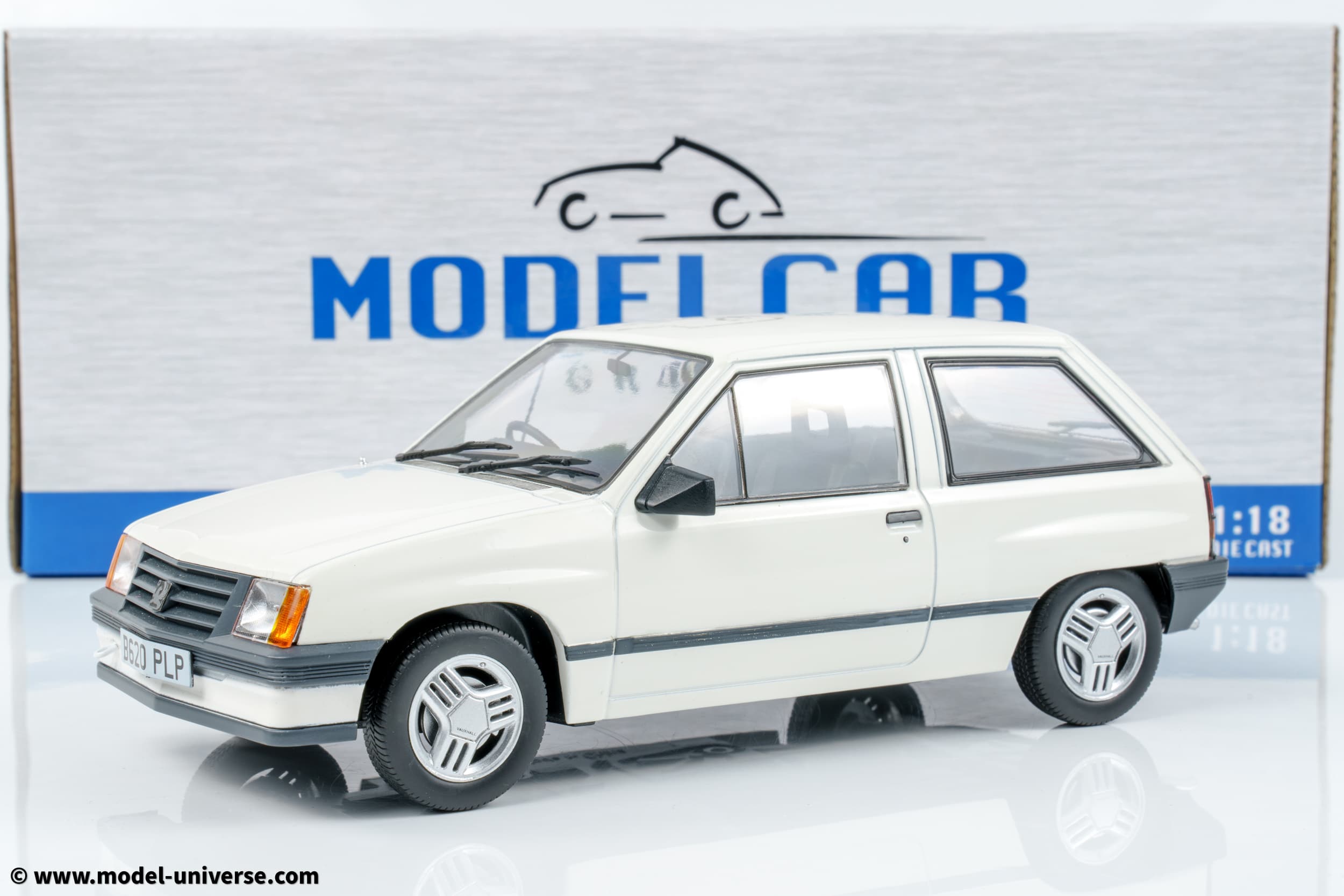 MCG - 1:18 Vauxhall Nova SR White 1983 RHD - Exclusive UK Limited Edition of 300 - Diecast Model 1 MCG - 1:18 Vauxhall Nova SR White 1983 RHD - Exclusive UK Limited Edition of 300 - Diecast Model