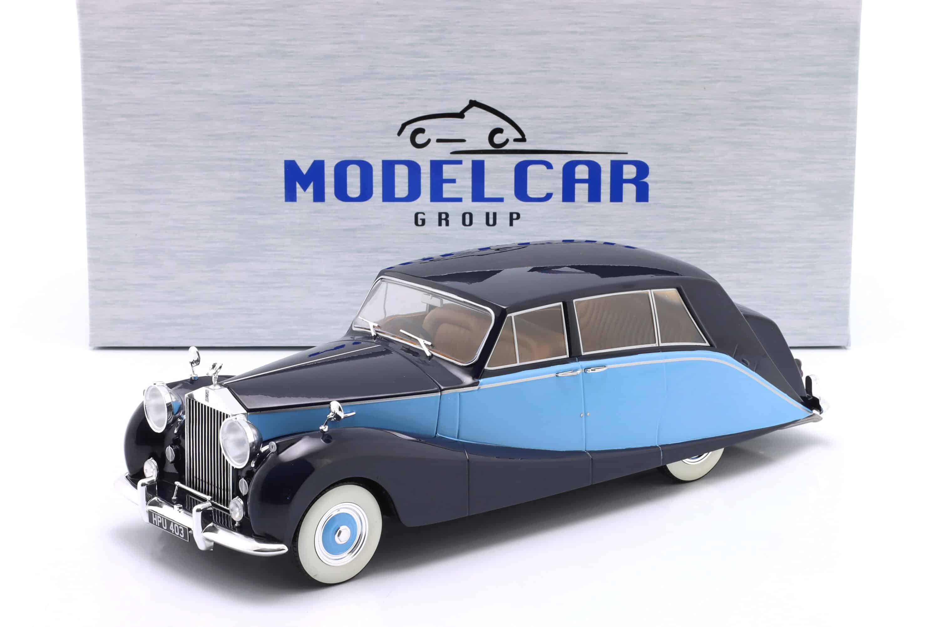 MCG 1:18 Rolls Royce Silver Wraith Empress by Hooper Black/Blue 1956 (MCG18051) Diecast Model 1 MCG 1:18 Rolls Royce Silver Wraith Empress by Hooper Black/Blue 1956 (MCG18051) Diecast Model