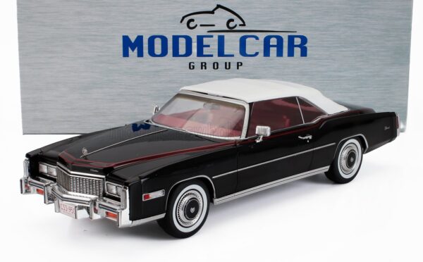 MCG 1:18 Cadillac Eldorado Convertible 1976 Black (MCG18473) Diecast Model