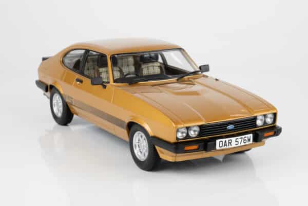 MCG 1:18 Ford Capri Mk3 3.0S Oyster Gold from "The Professionals" TV Series 1978 (MCG18798) Limited Edition Diecast Model 12 MCG 1:18 Ford Capri Mk3 3.0S Oyster Gold from "The Professionals" TV Series 1978 (MCG18798) Limited Edition Diecast Model