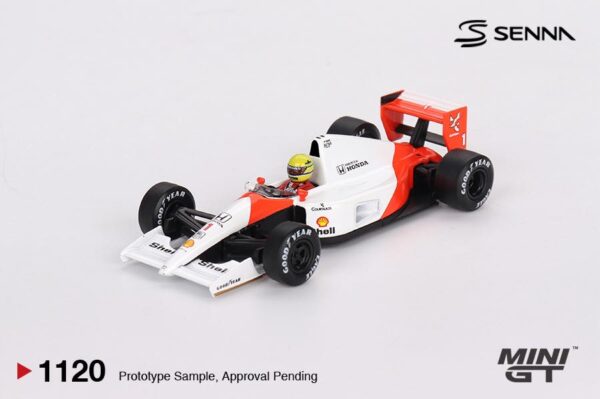 Mini GT - 1:64 McLaren MP4/6 No.1 Ayrton Senna 2nd Place Japanese GP 1991 - Diecast Model