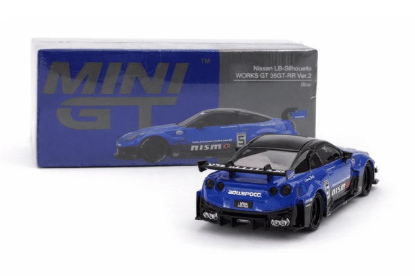 Mini GT - 1:64 LB Works Nissan 35GT-RR Silhouette Ver.2 Blue (RHD) - Diecast Model