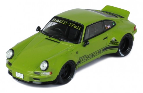 Ixo moc309 porsche 911 (930) rwb wide body green diecast model