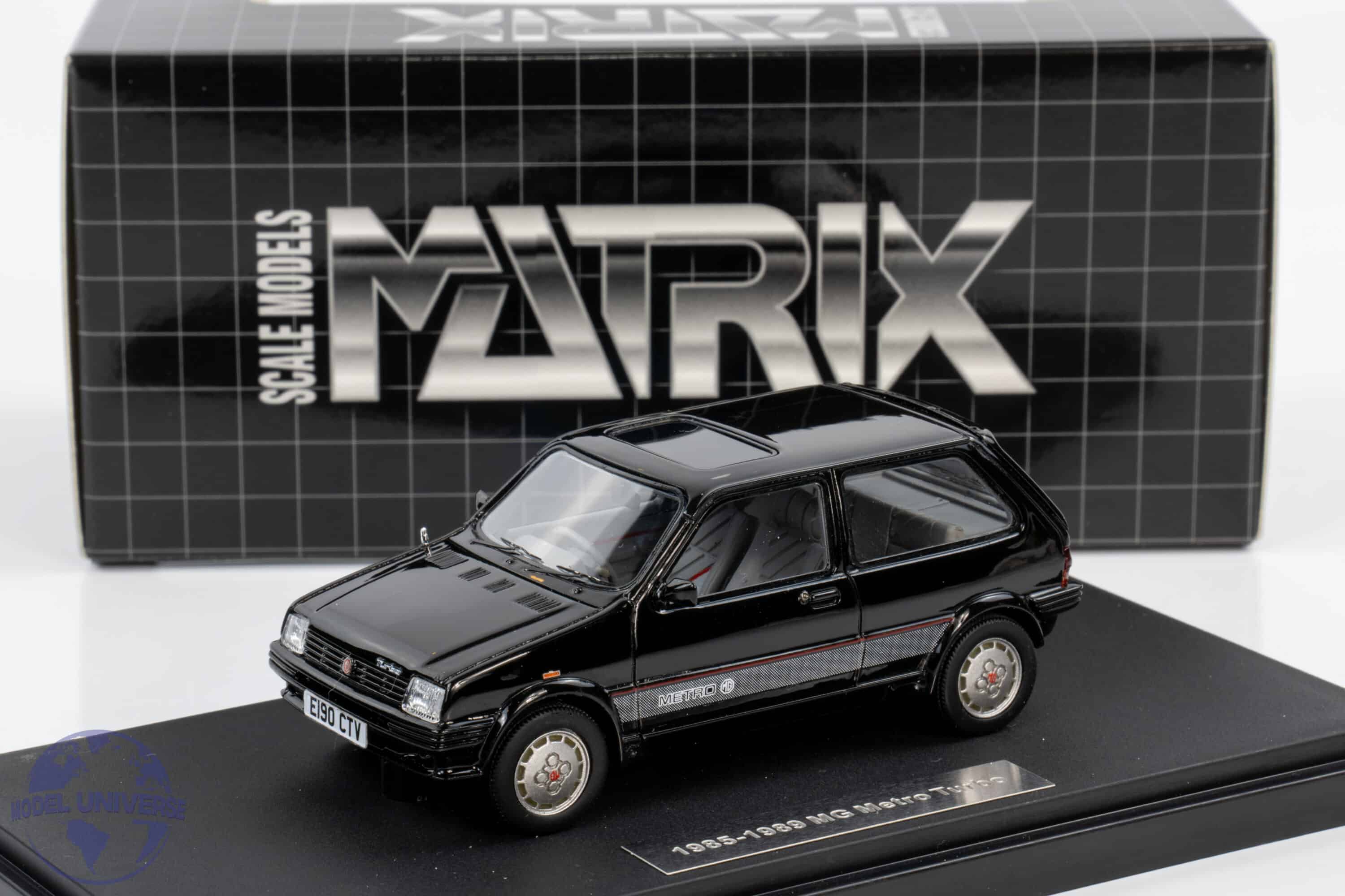 Matrix - 1:43 MG Metro Turbo 1985 Black - Limited Edition Resin Model