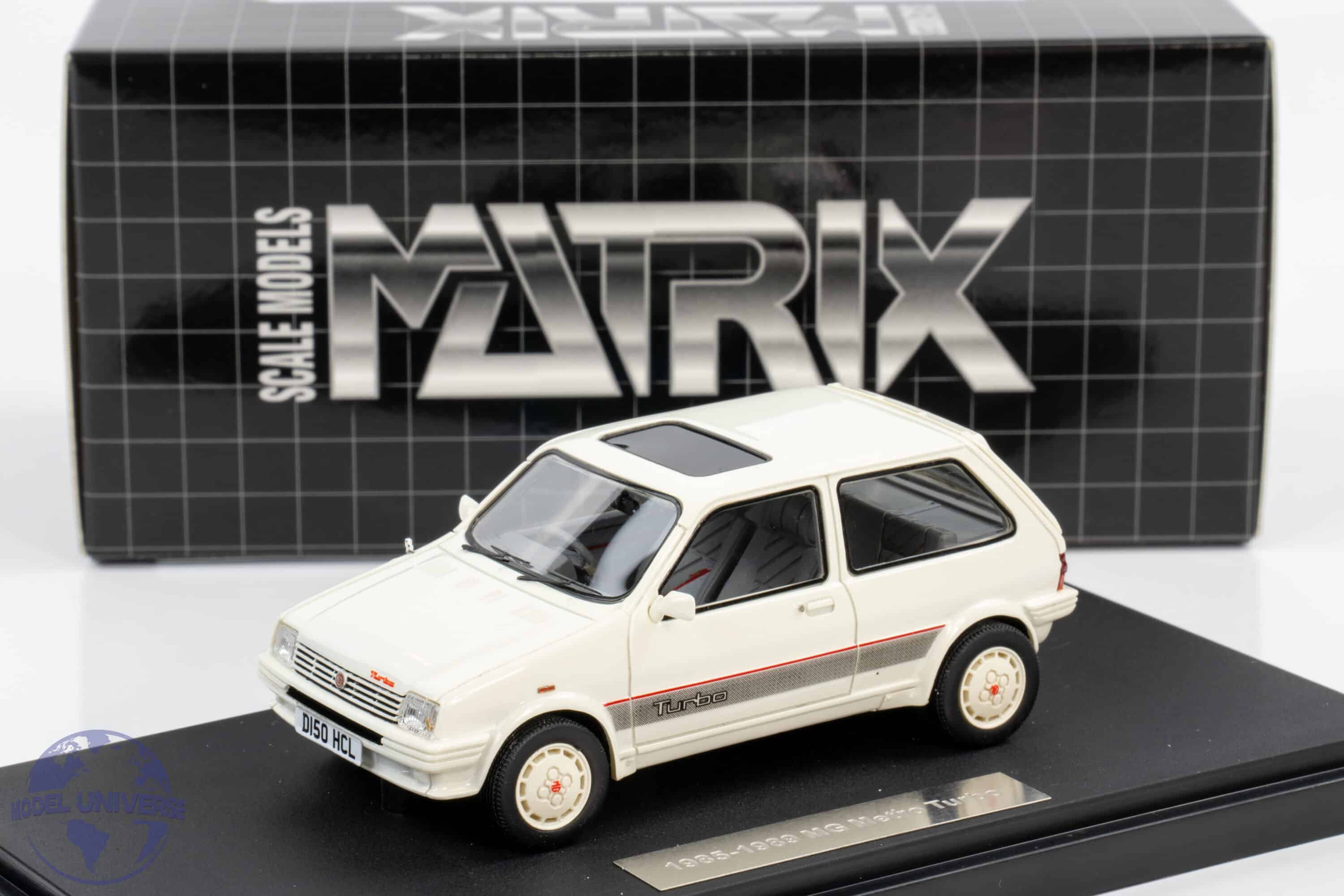 Matrix - 1:43 MG Metro Turbo 1985 White - Limited Edition Resin Model