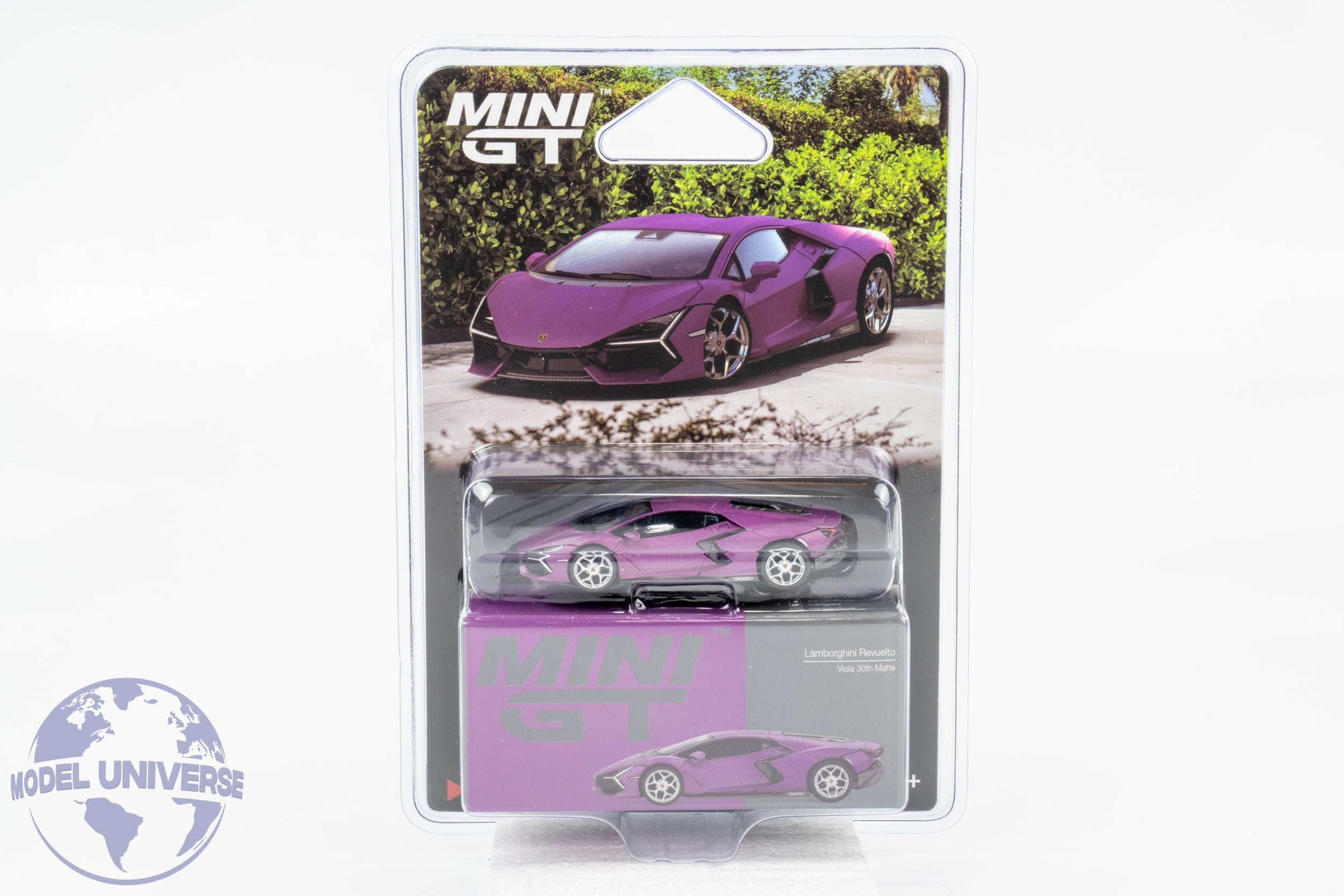 Mini GT - 1:64 Lamborghini Revuelto Viola Matt 30th Anniversary (Blister Edition) - Diecast Model