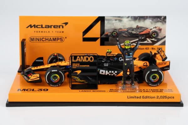 Minichamps 1:43 McLaren MCL39 No.4 Lando Norris Abu Dhabi GP 2025 World Champion Figure Resin Model