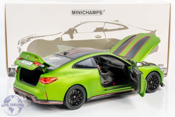 Minichamps - 1:18 BMW M4 CSL Matt Green Metallic 2022 - Diecast Model 14 Minichamps - 1:18 BMW M4 CSL Matt Green Metallic 2022 - Diecast Model