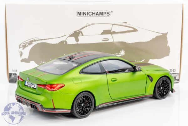 Minichamps - 1:18 BMW M4 CSL Matt Green Metallic 2022 - Diecast Model 13 Minichamps - 1:18 BMW M4 CSL Matt Green Metallic 2022 - Diecast Model