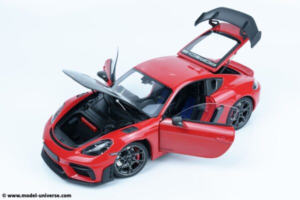 Minichamps - 1:18 Porsche Cayman GT4 RS Red w/Weissach Package 2024 - Diecast Model 21 Minichamps - 1:18 Porsche Cayman GT4 RS Red w/Weissach Package 2024 - Diecast Model