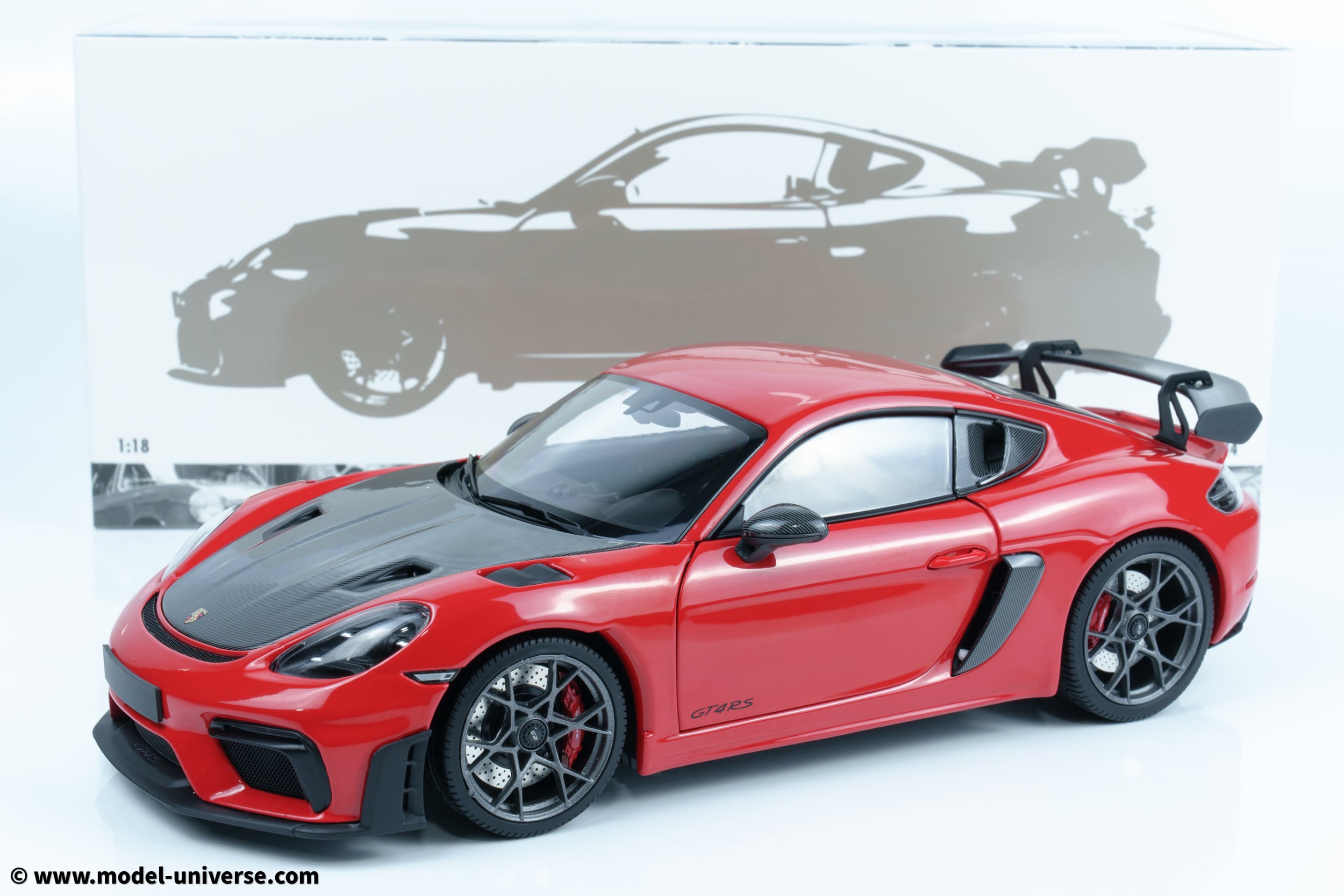 Minichamps - 1:18 Porsche Cayman GT4 RS Red w/Weissach Package 2024 - Diecast Model 13 Minichamps - 1:18 Porsche Cayman GT4 RS Red w/Weissach Package 2024 - Diecast Model